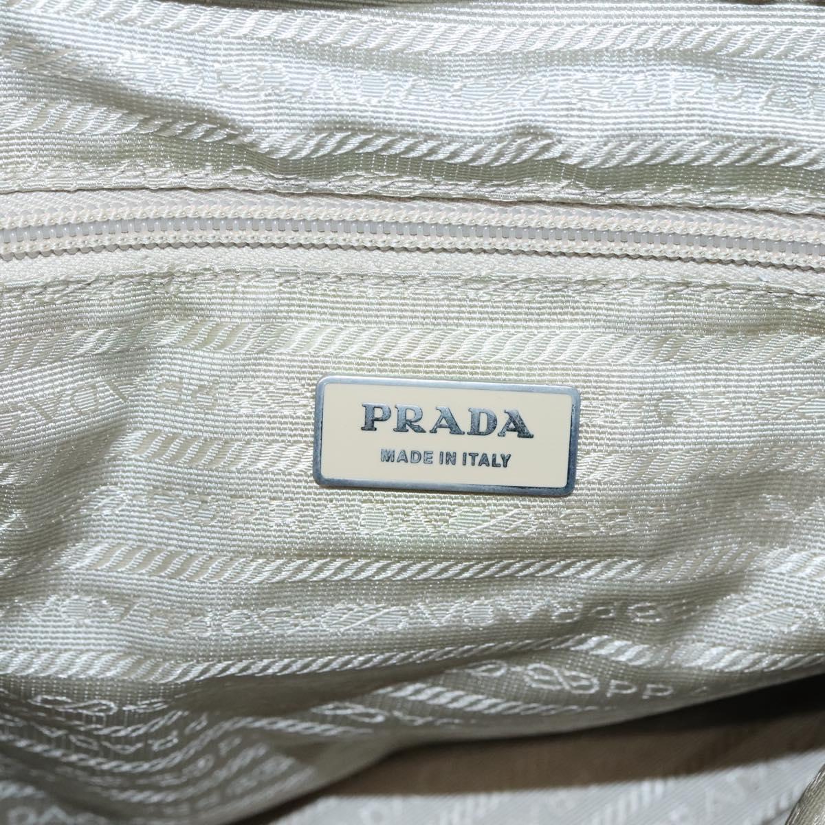 PRADA Tote Bag Nylon 2way Blue Silver Auth 116601