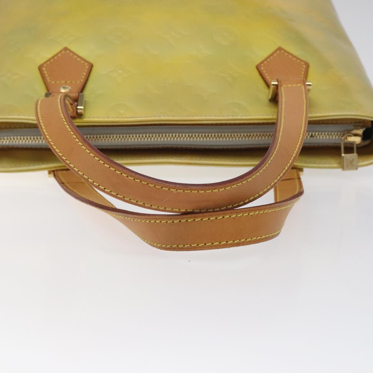 LOUIS VUITTON Monogram Vernis Houston Hand Bag Gris M91053 LV Auth 116663