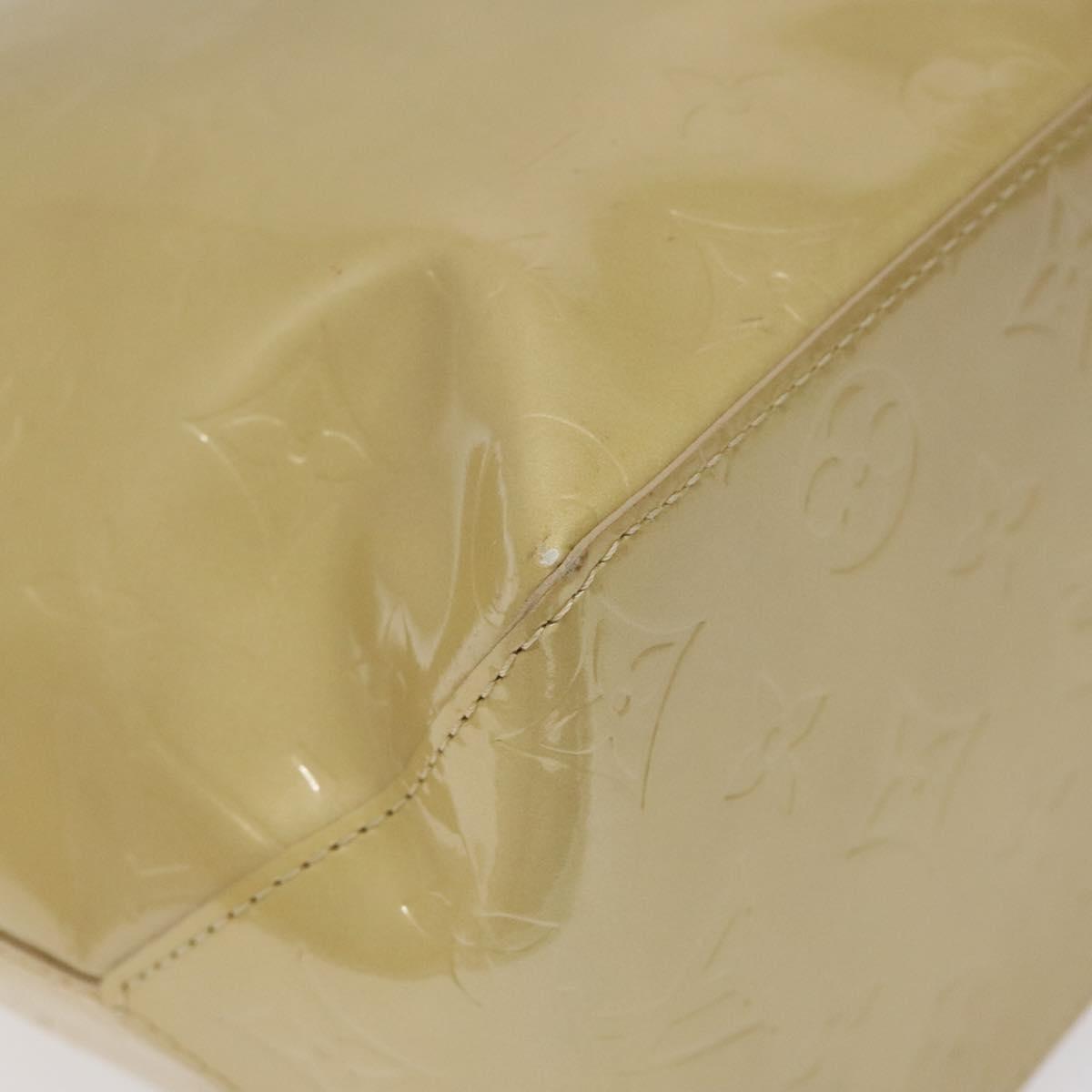 LOUIS VUITTON Monogram Vernis Reade MM Hand Bag Beige M91141 LV Auth 116687