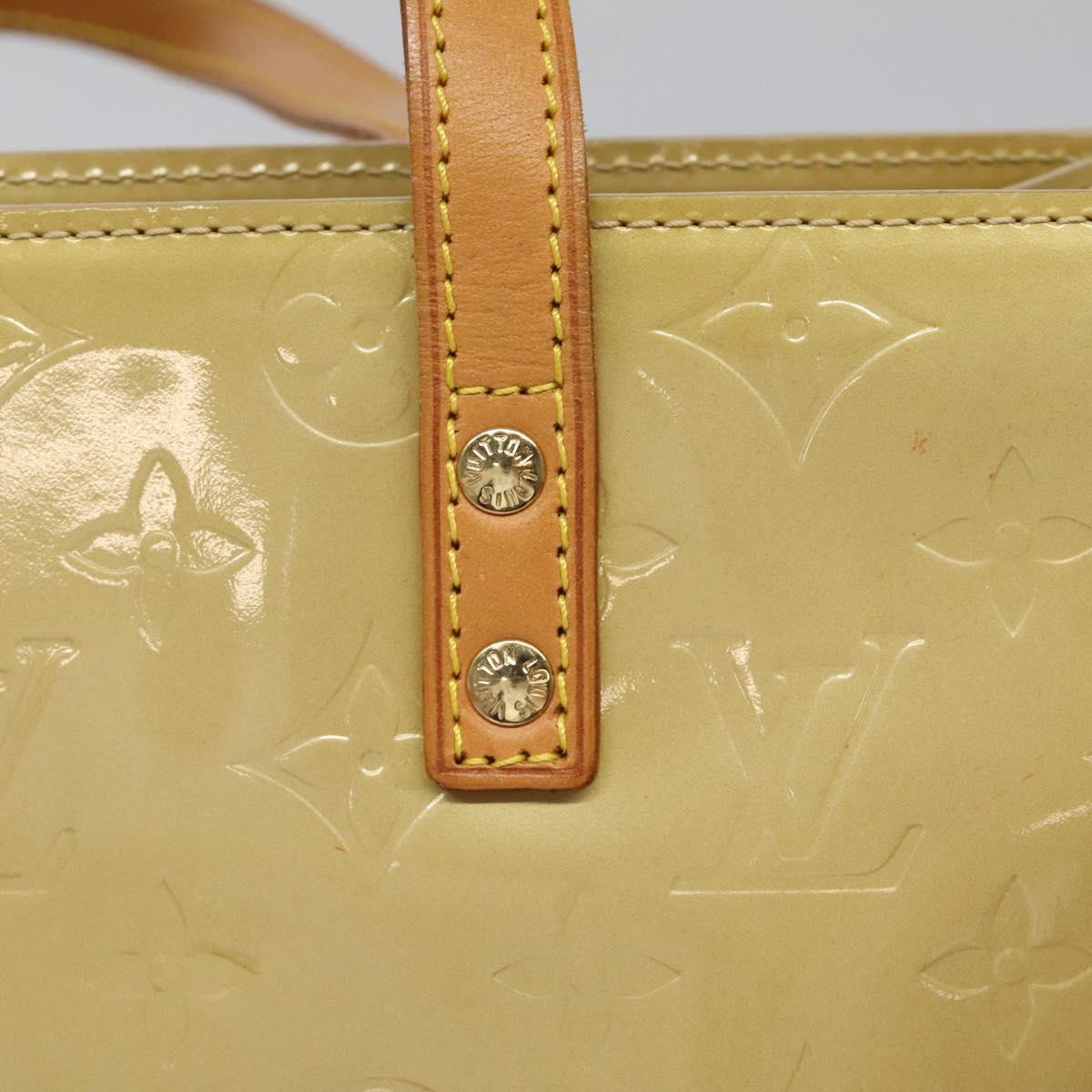 LOUIS VUITTON Monogram Vernis Reade MM Hand Bag Beige M91141 LV Auth 116687
