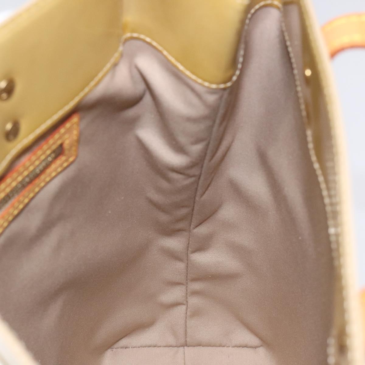 LOUIS VUITTON Monogram Vernis Reade MM Hand Bag Beige M91141 LV Auth 116687
