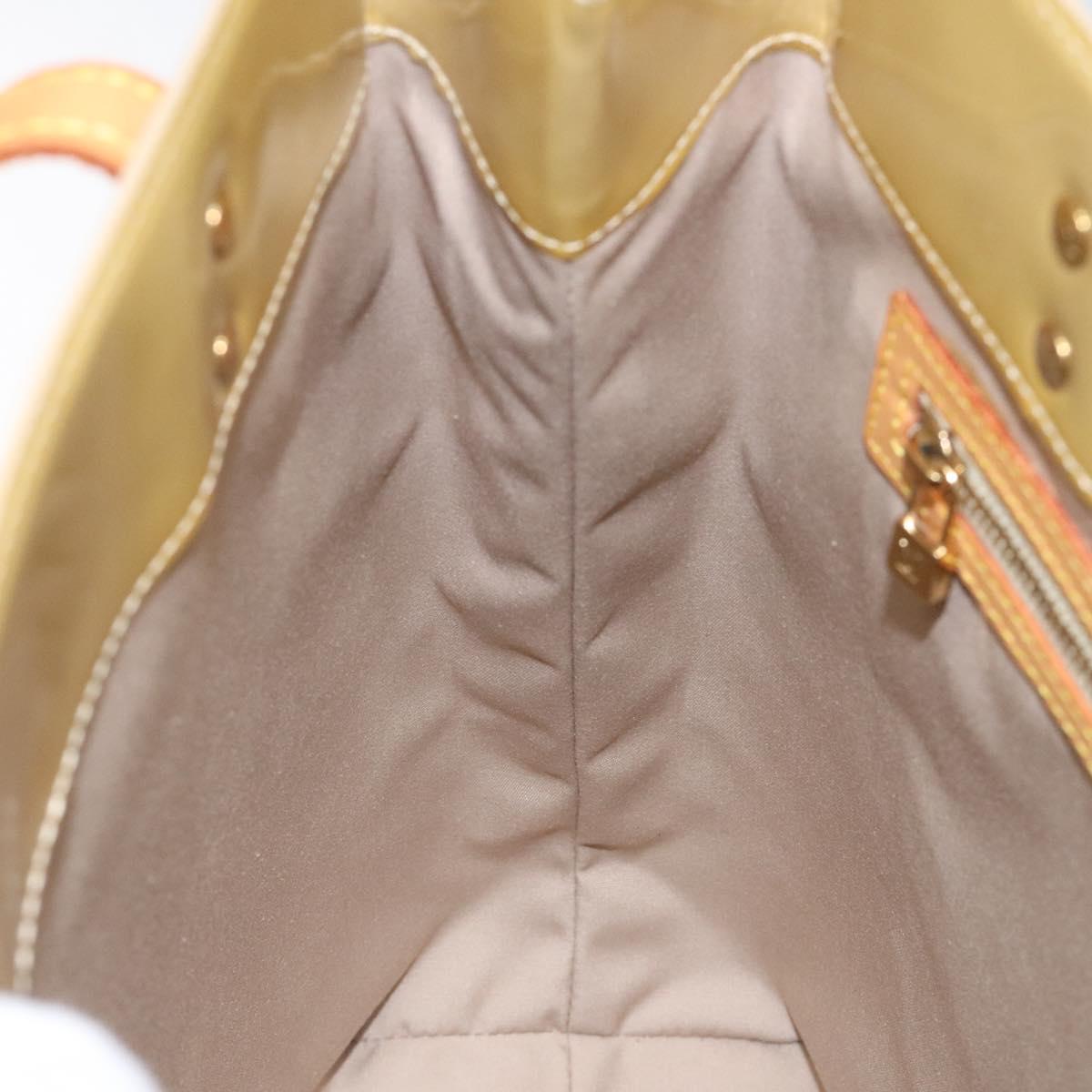 LOUIS VUITTON Monogram Vernis Reade MM Hand Bag Beige M91141 LV Auth 116687