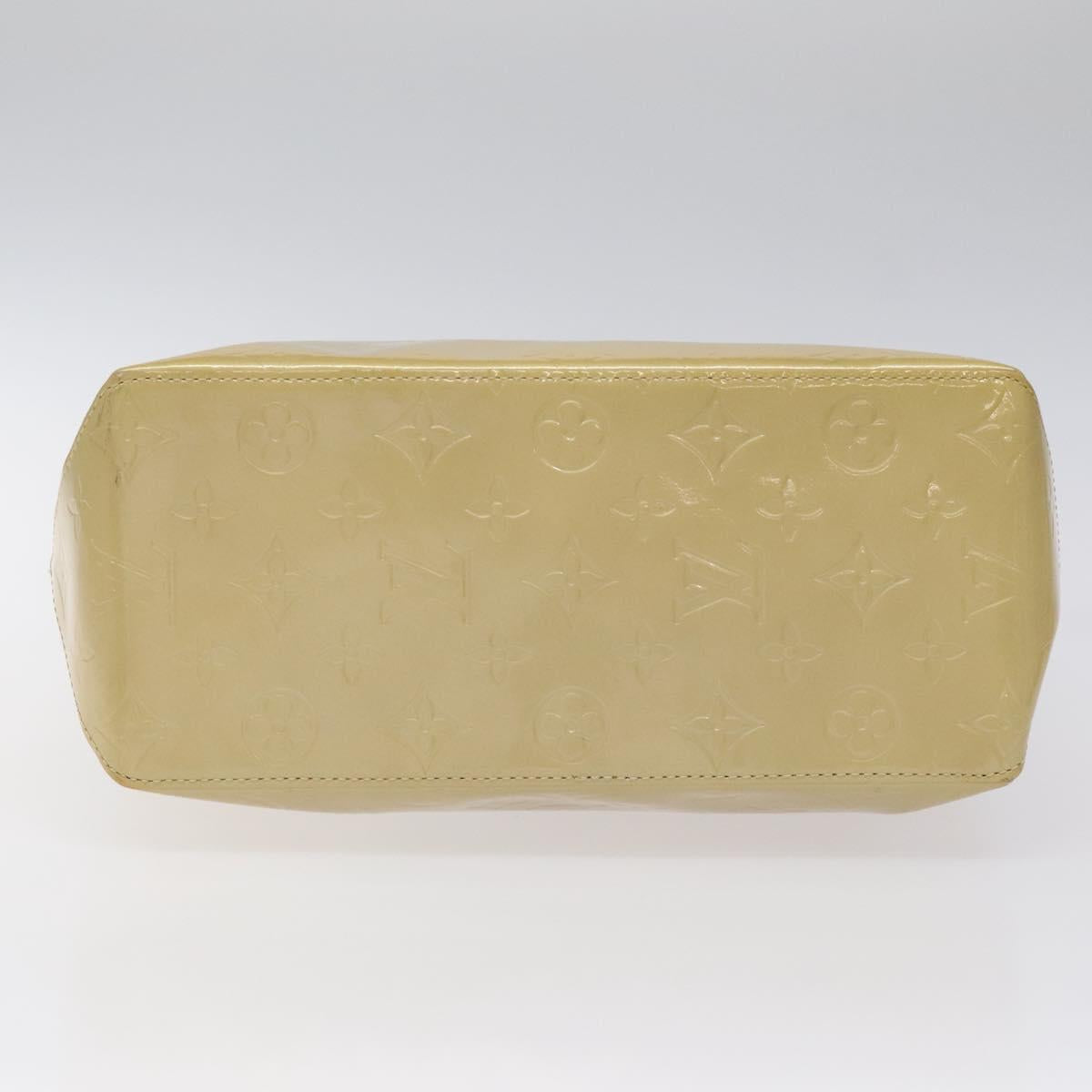 LOUIS VUITTON Monogram Vernis Reade MM Hand Bag Beige M91141 LV Auth 116687