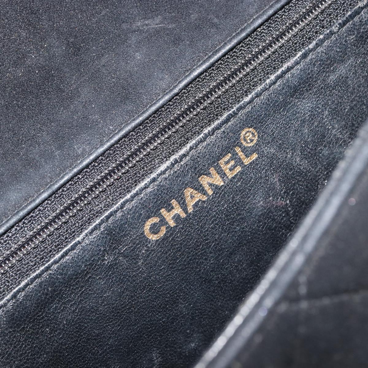 CHANEL Matelasse 20 Chain Shoulder Bag Suede Black Gold CC Auth 116698