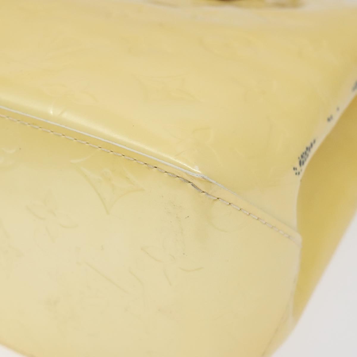 LOUIS VUITTON Monogram Vernis Reade PM Hand Bag Perle M91336 LV Auth 116705