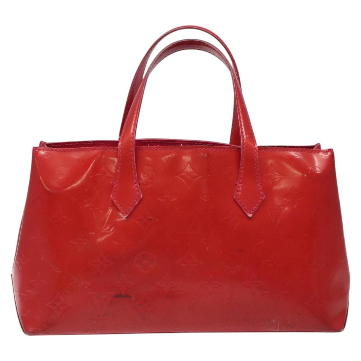 LOUIS VUITTON Monogram Vernis Wilshire PM Hand Bag Rose Pop M93643 Auth 116728