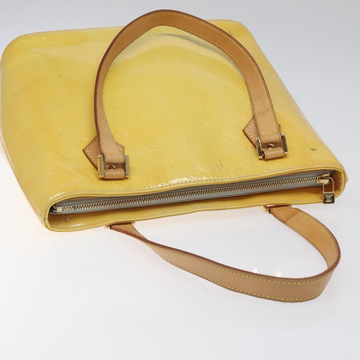 LOUIS VUITTON Monogram Vernis Houston Hand Bag Gris M91053 LV Auth 116767
