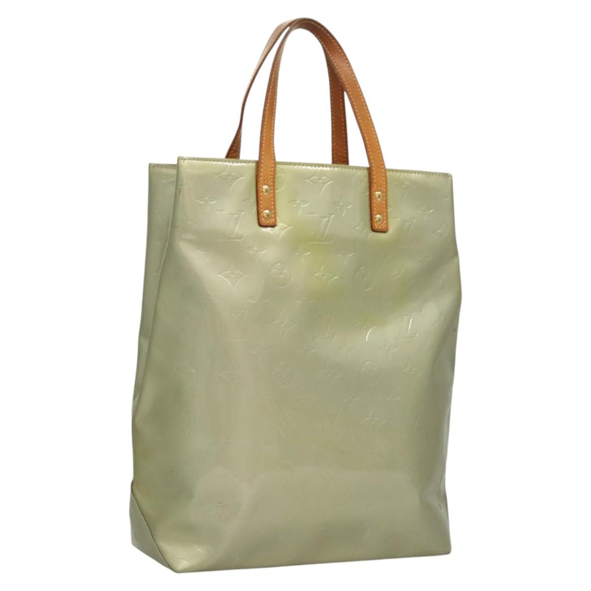 LOUIS VUITTON Monogram Vernis Reade MM Hand Bag Gris M91142 LV Auth 116768