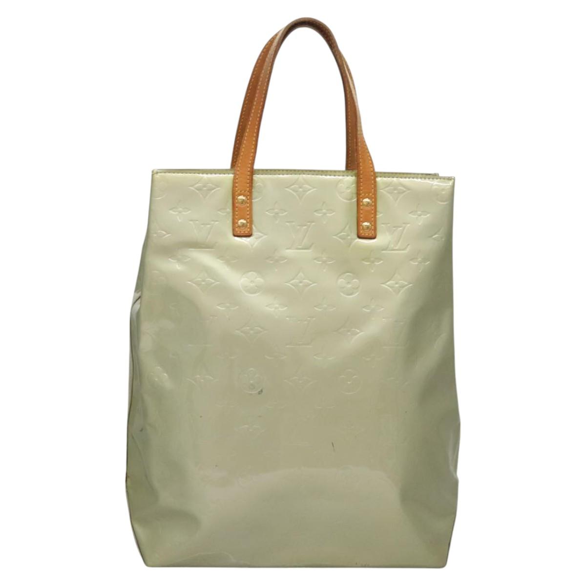 LOUIS VUITTON Monogram Vernis Reade MM Hand Bag Gris M91142 LV Auth 116768