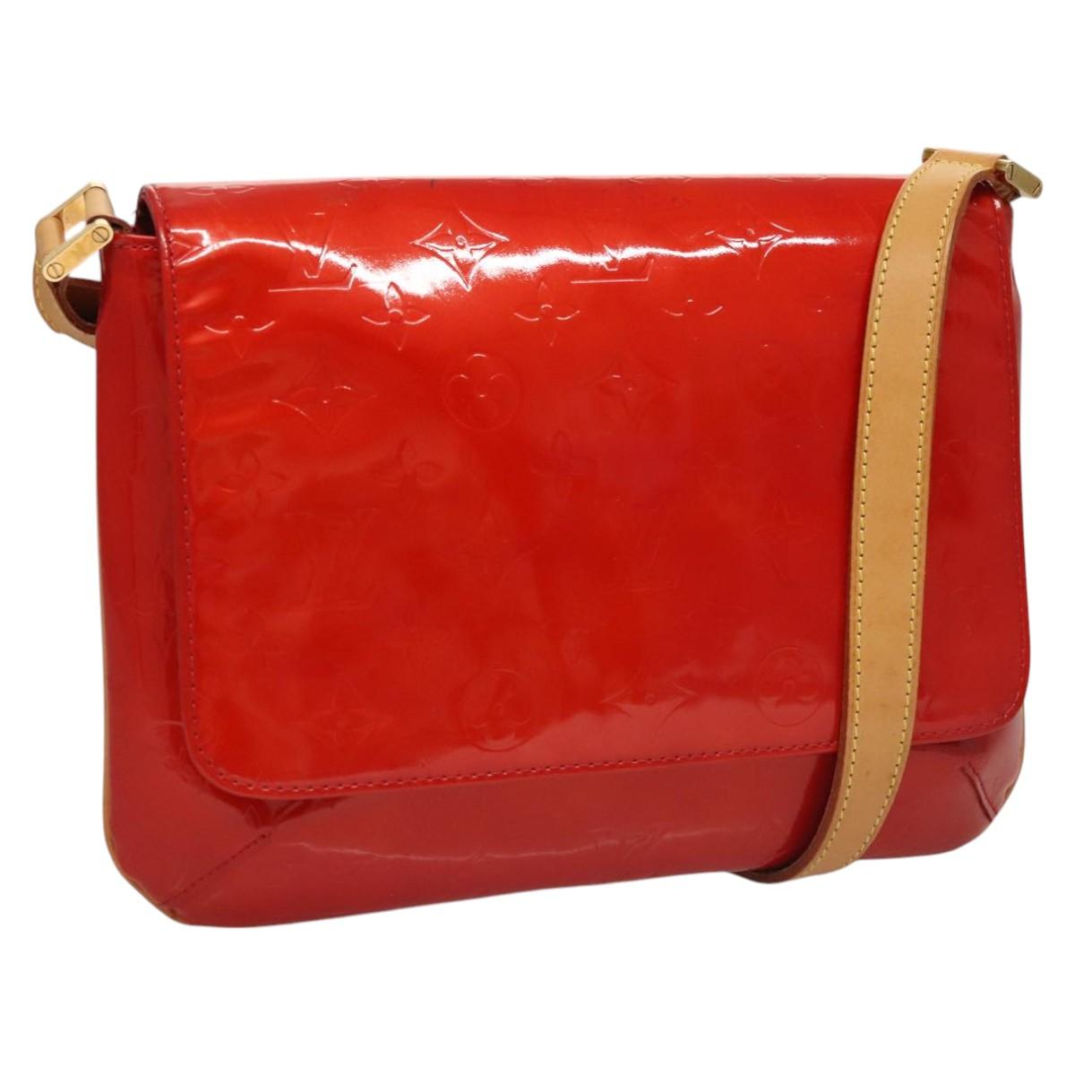LOUIS VUITTON Monogram Vernis Thompson Street Bag Red M91094 LV Auth 116785