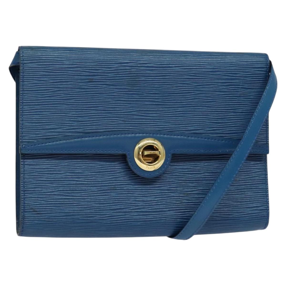LOUIS VUITTON Epi Pochette Arche Shoulder Bag Blue M52575 LV Auth 116787