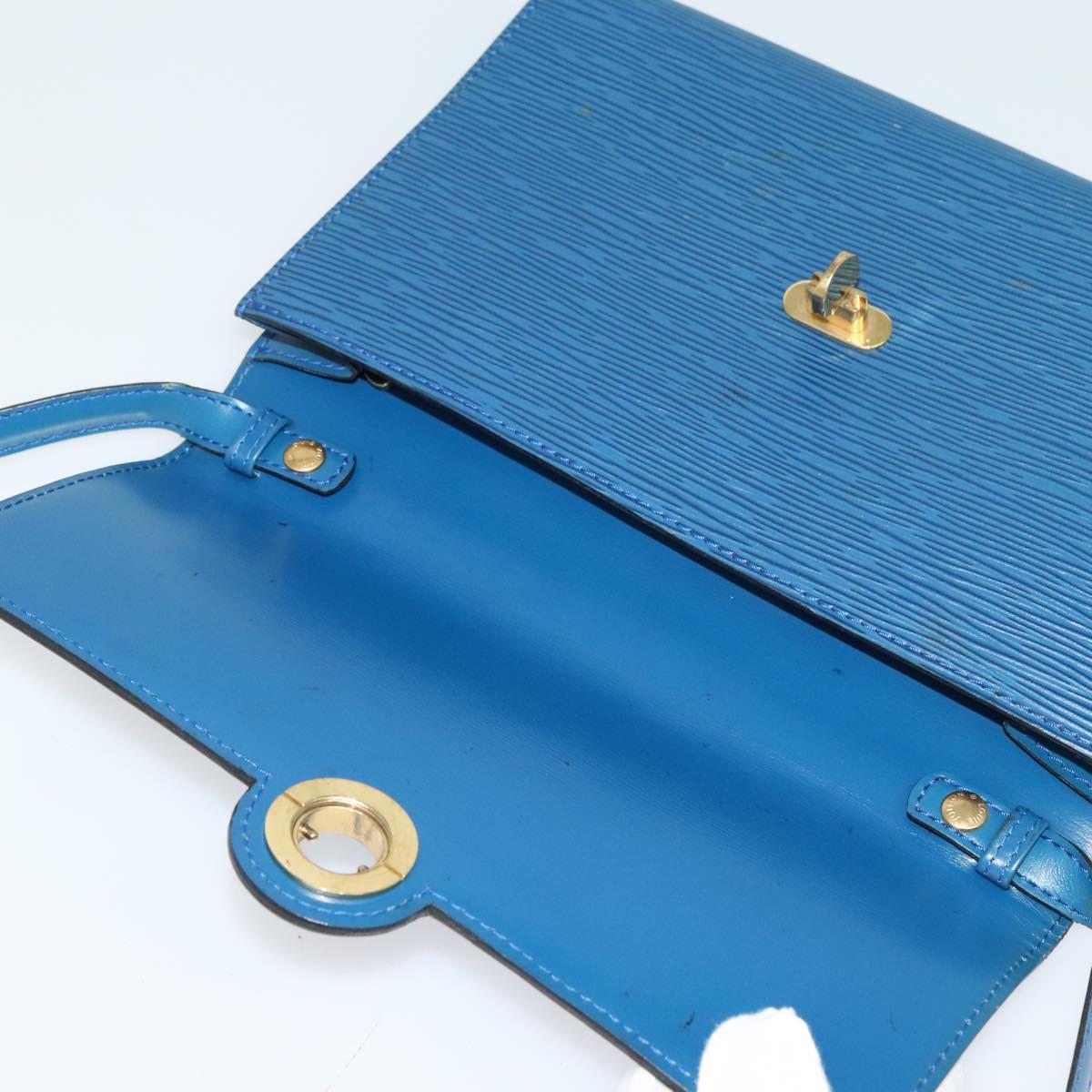 LOUIS VUITTON Epi Pochette Arche Shoulder Bag Blue M52575 LV Auth 116787