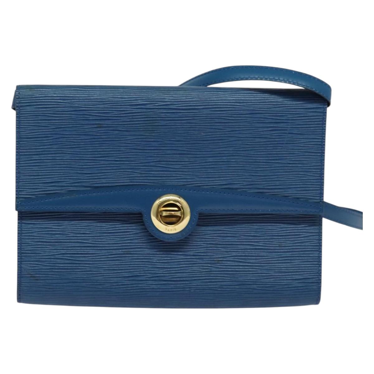 LOUIS VUITTON Epi Pochette Arche Shoulder Bag Blue M52575 LV Auth 116787