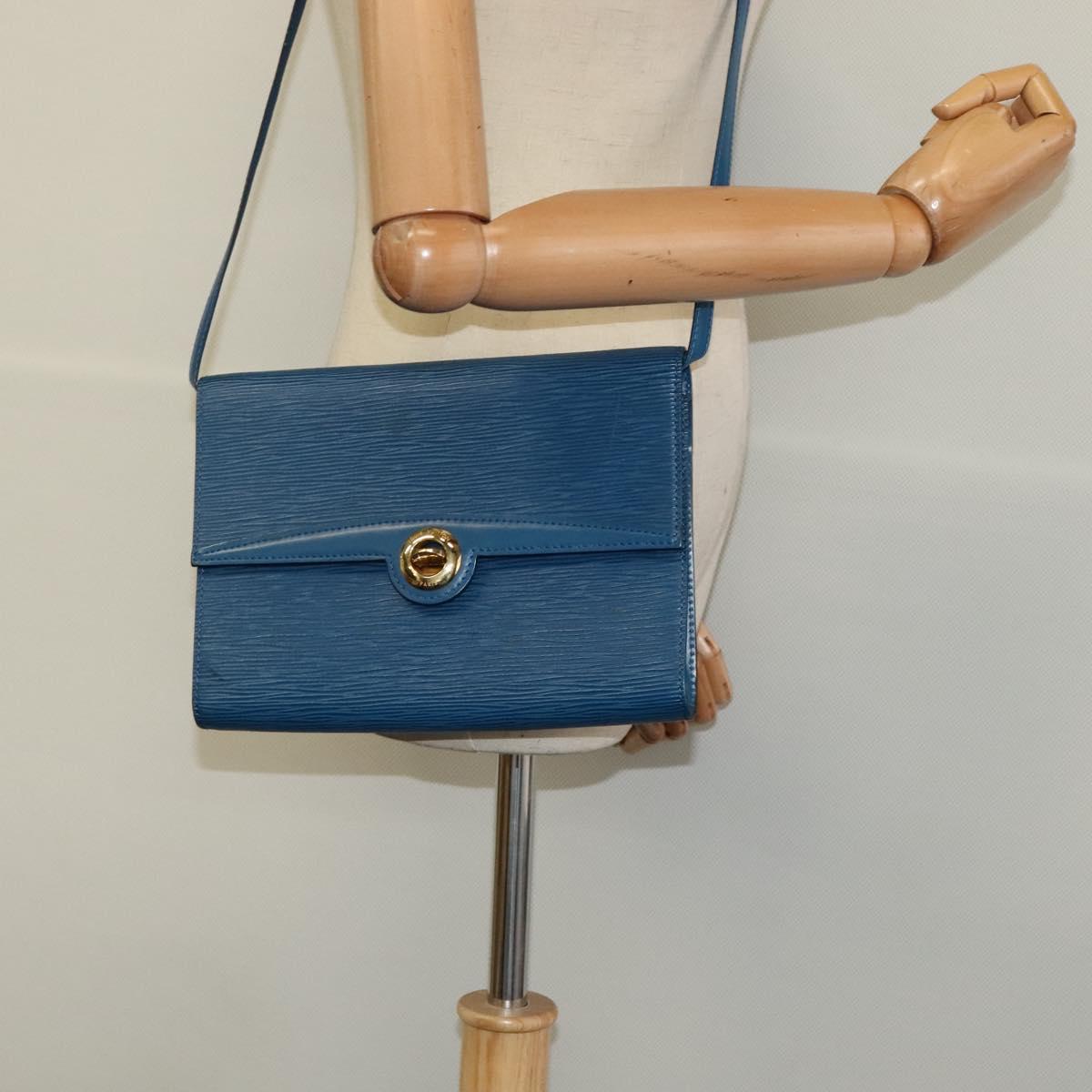 LOUIS VUITTON Epi Pochette Arche Shoulder Bag Blue M52575 LV Auth 116787