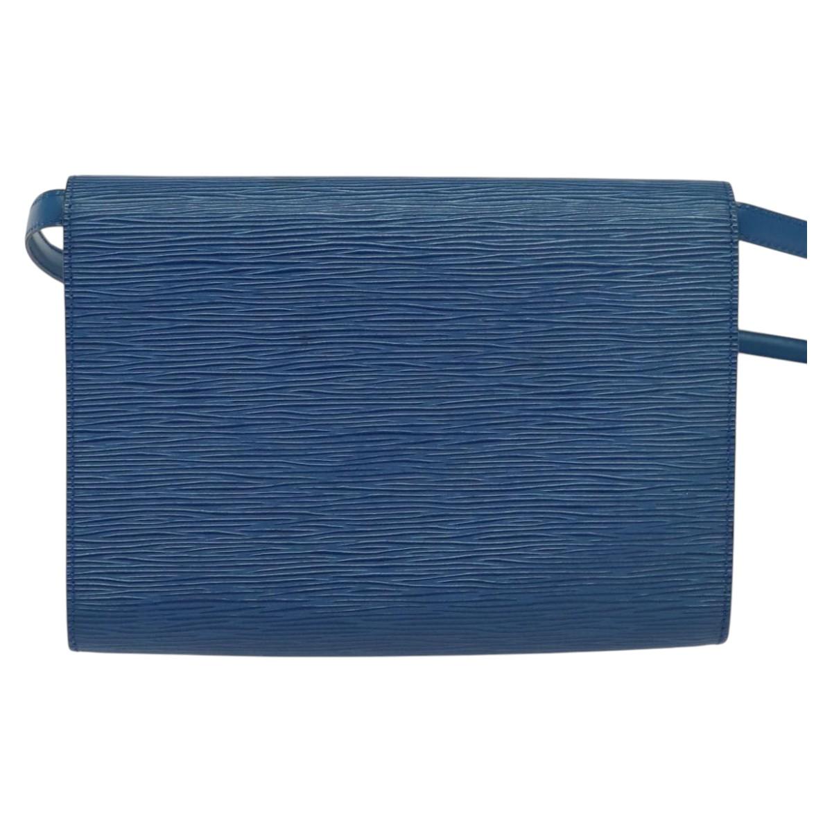 LOUIS VUITTON Epi Pochette Arche Shoulder Bag Blue M52575 LV Auth 116787