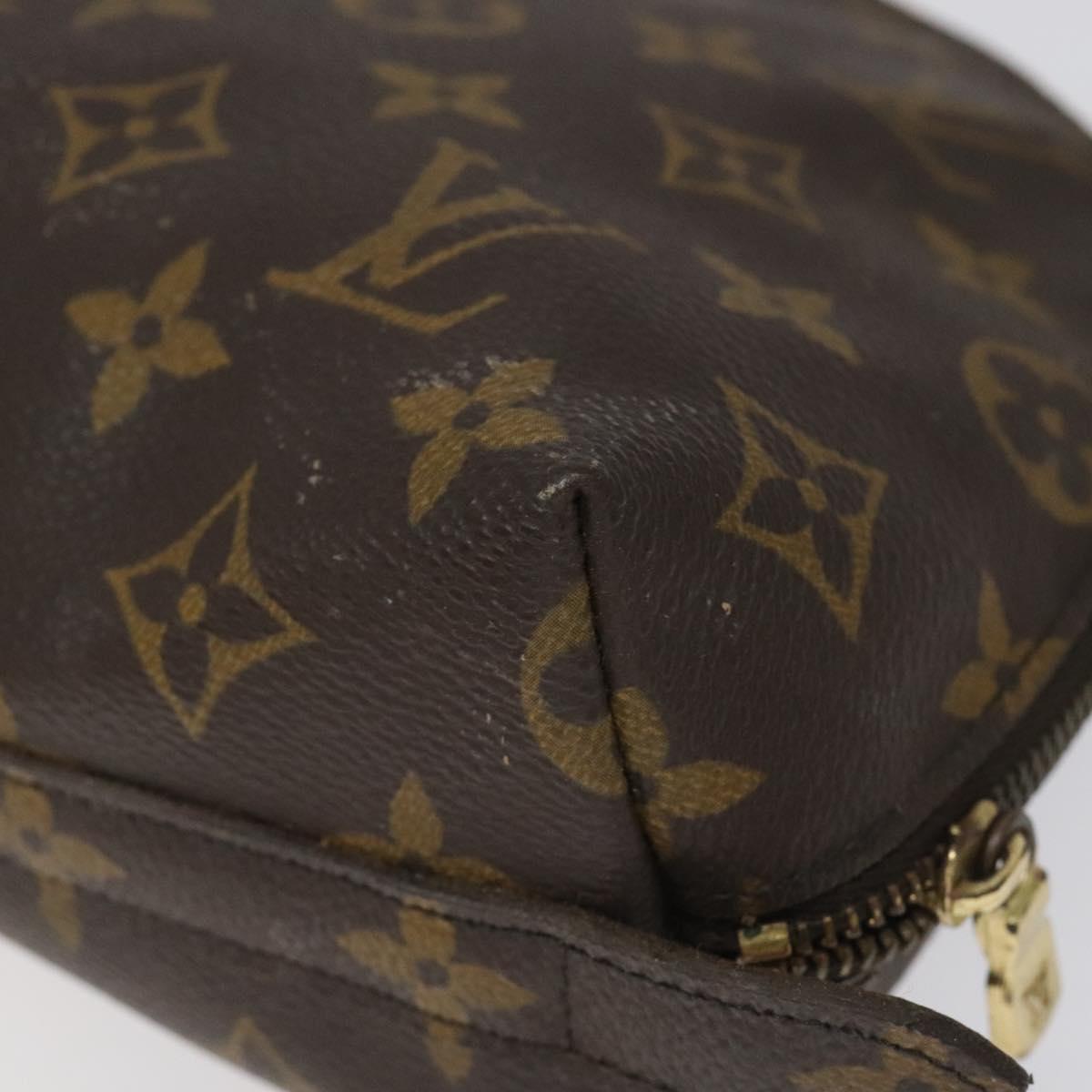 LOUIS VUITTON Monogram Trousse Demi Ronde Cosmetic Pouch M47520 LV Auth 116838