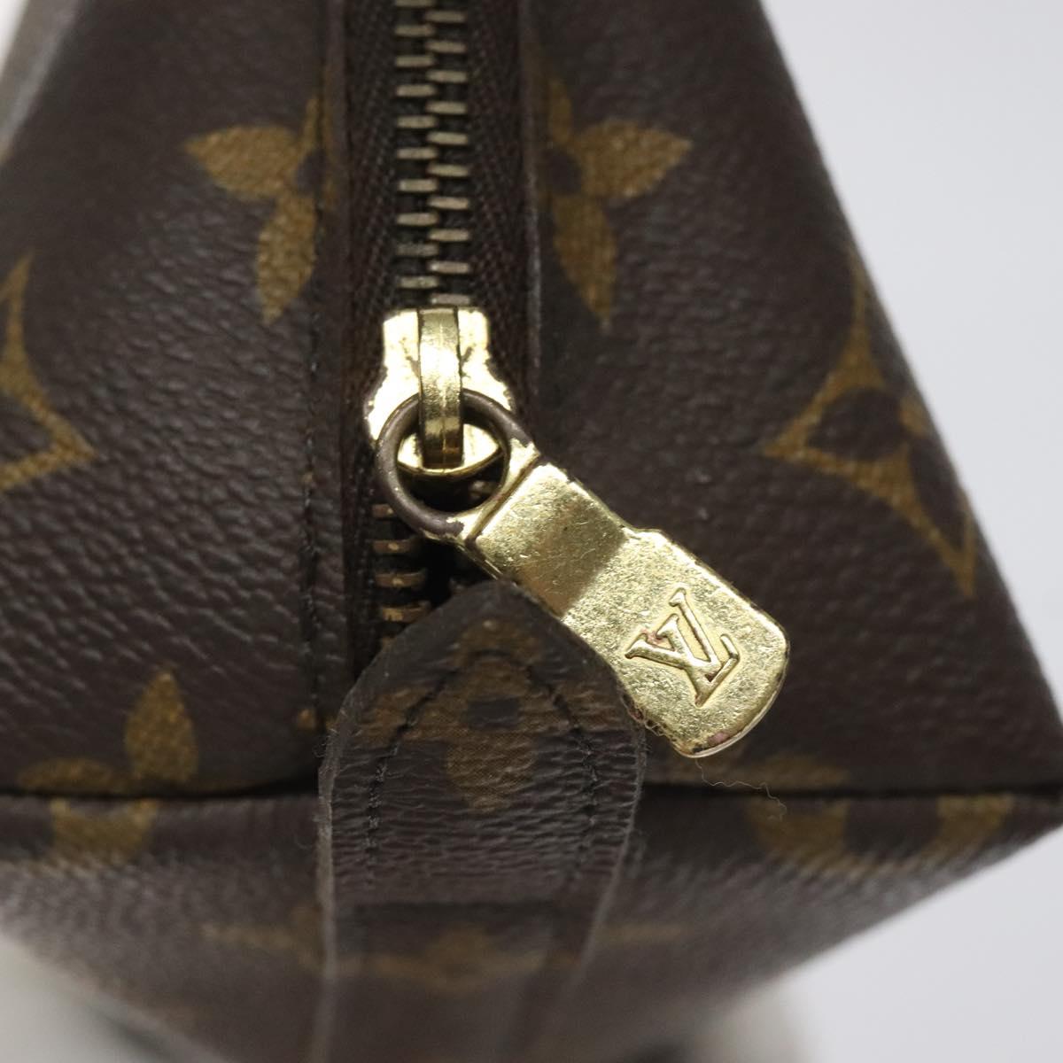 LOUIS VUITTON Monogram Trousse Demi Ronde Cosmetic Pouch M47520 LV Auth 116838