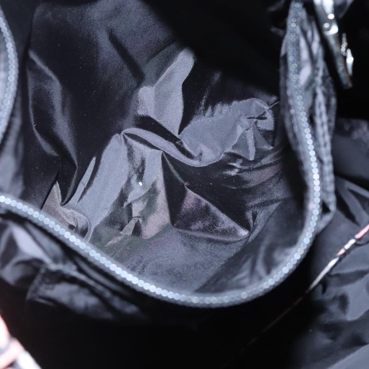 PRADA Tote Bag Nylon Pink Gray Silver Auth 116843