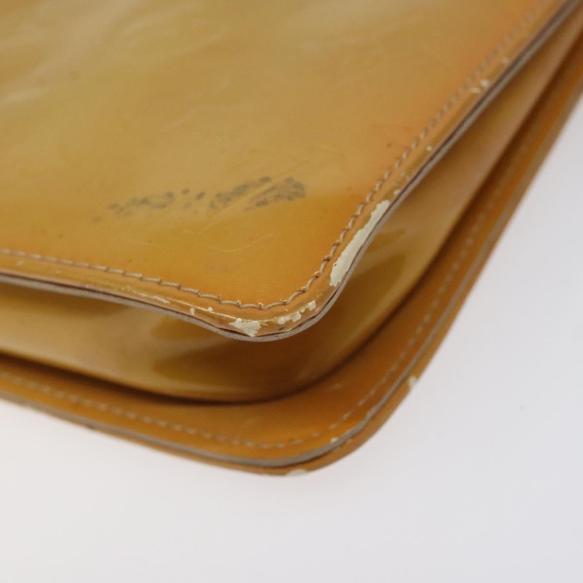 LOUIS VUITTON Monogram Vernis Lexington Accessory Pouch Beige M91010 Auth 116900