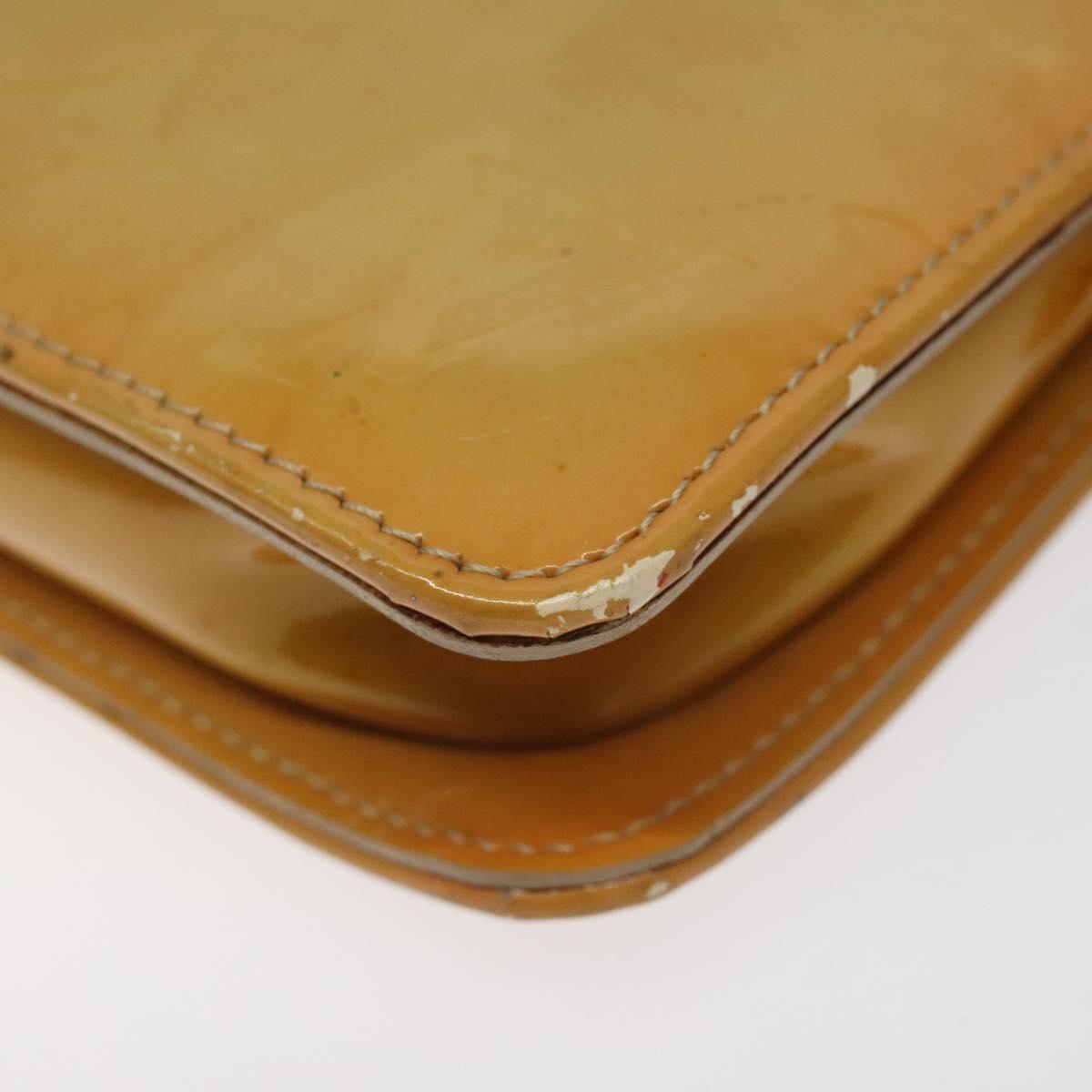 LOUIS VUITTON Monogram Vernis Lexington Accessory Pouch Beige M91010 Auth 116900