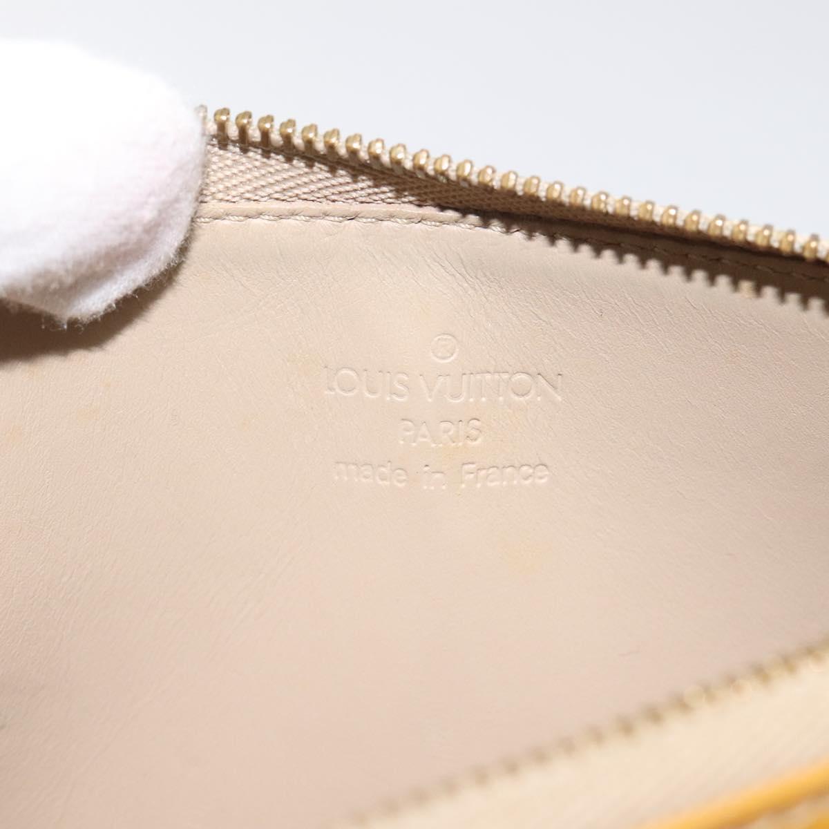 LOUIS VUITTON Monogram Vernis Lexington Accessory Pouch Beige M91010 Auth 116900