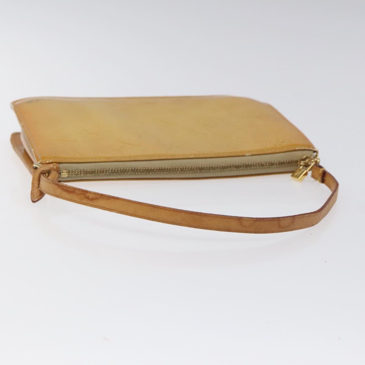 LOUIS VUITTON Monogram Vernis Lexington Accessory Pouch Beige M91010 Auth 116900