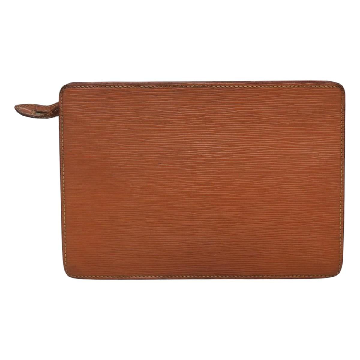 LOUIS VUITTON Epi Pochette Homme Clutch Bag Zipangu Gold M52528 LV Auth 116908