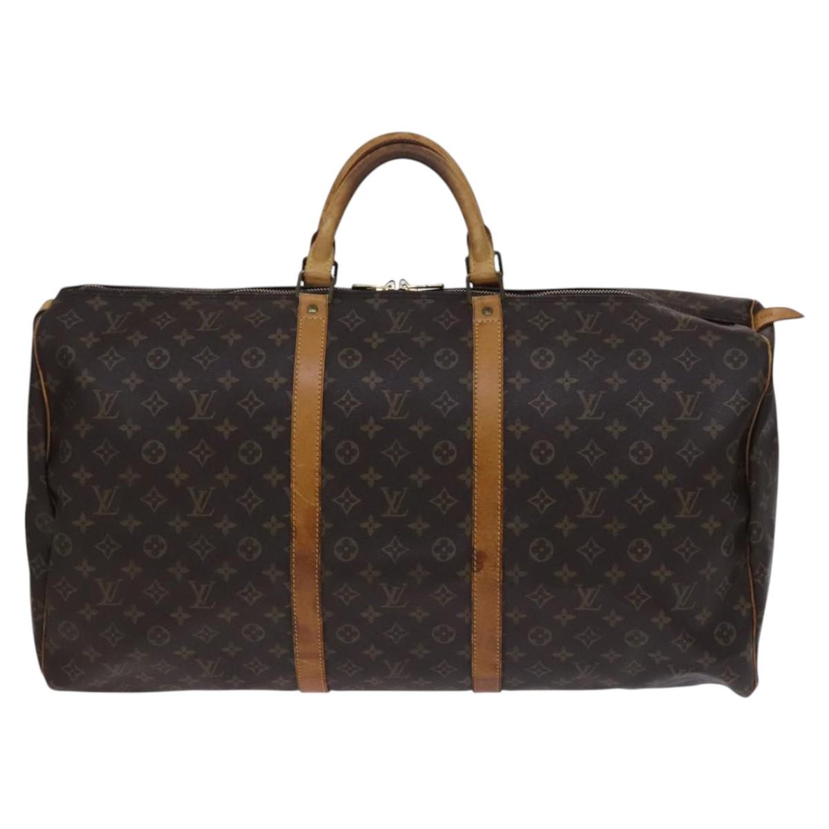 LOUIS VUITTON Monogram Keepall 60 Boston Bag M41422 LV Auth 117007