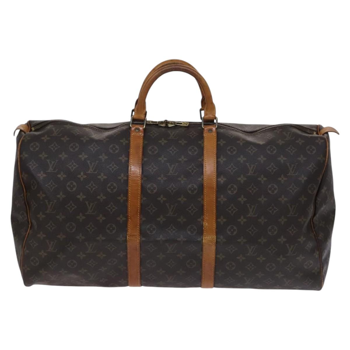 LOUIS VUITTON Monogram Keepall 60 Boston Bag M41422 LV Auth 117008