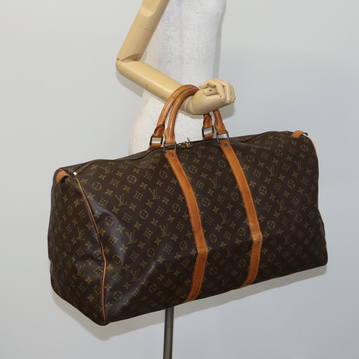 LOUIS VUITTON Monogram Keepall 60 Boston Bag M41422 LV Auth 117008