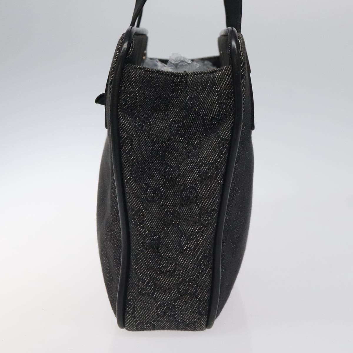 GUCCI GG Canvas Shoulder Bag Black Gold 92730 Auth 117062