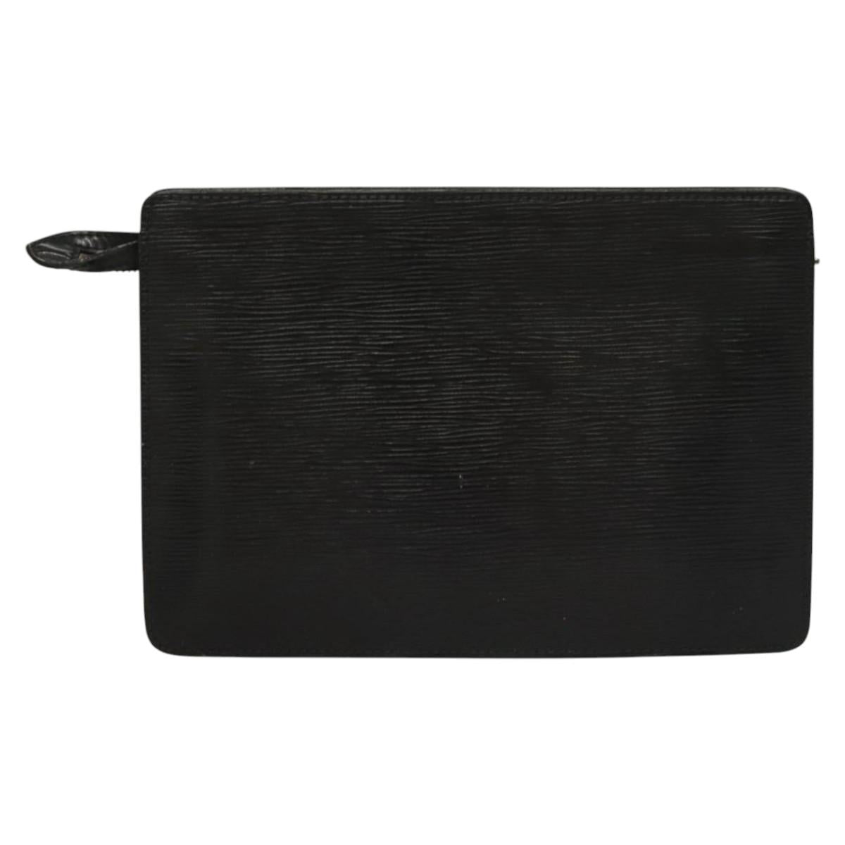 LOUIS VUITTON Epi Pochette Homme Clutch Bag Black Noir M52522 LV Auth 117085