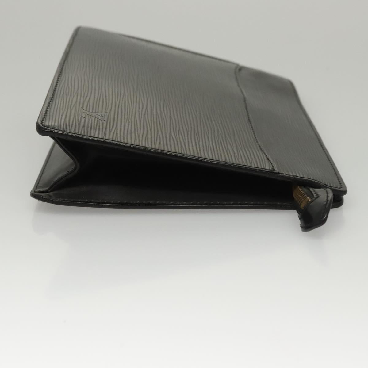 LOUIS VUITTON Epi Pochette Homme Clutch Bag Black Noir M52522 LV Auth 117085