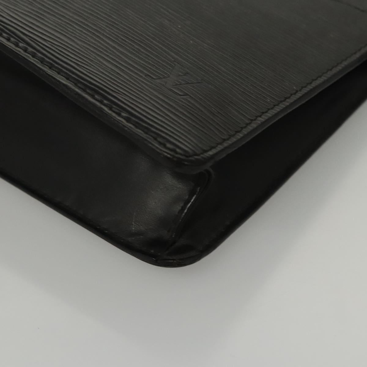 LOUIS VUITTON Epi Pochette Homme Clutch Bag Black Noir M52522 LV Auth 117085