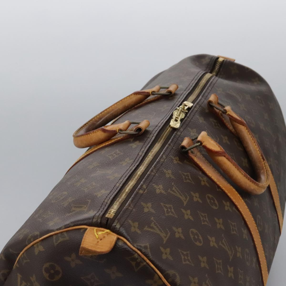 LOUIS VUITTON Monogram Keepall 55 Boston Bag M41424 LV Auth 117095