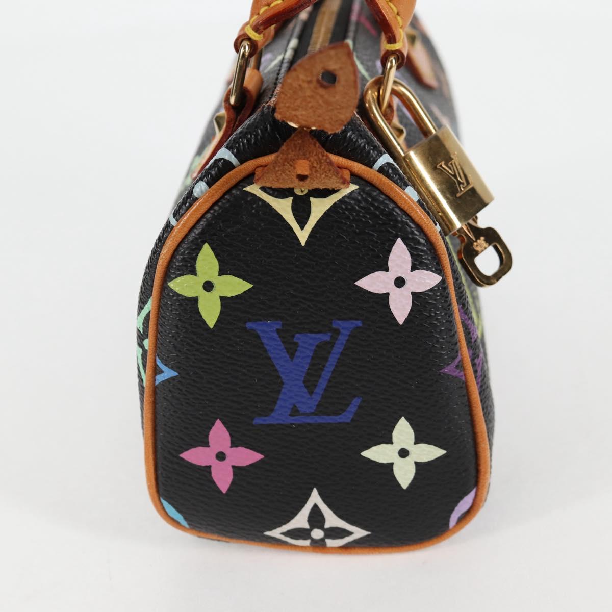 LOUIS VUITTON Monogram Multicolor Mini Speedy Bag Black M92644 LV Auth 117106AM