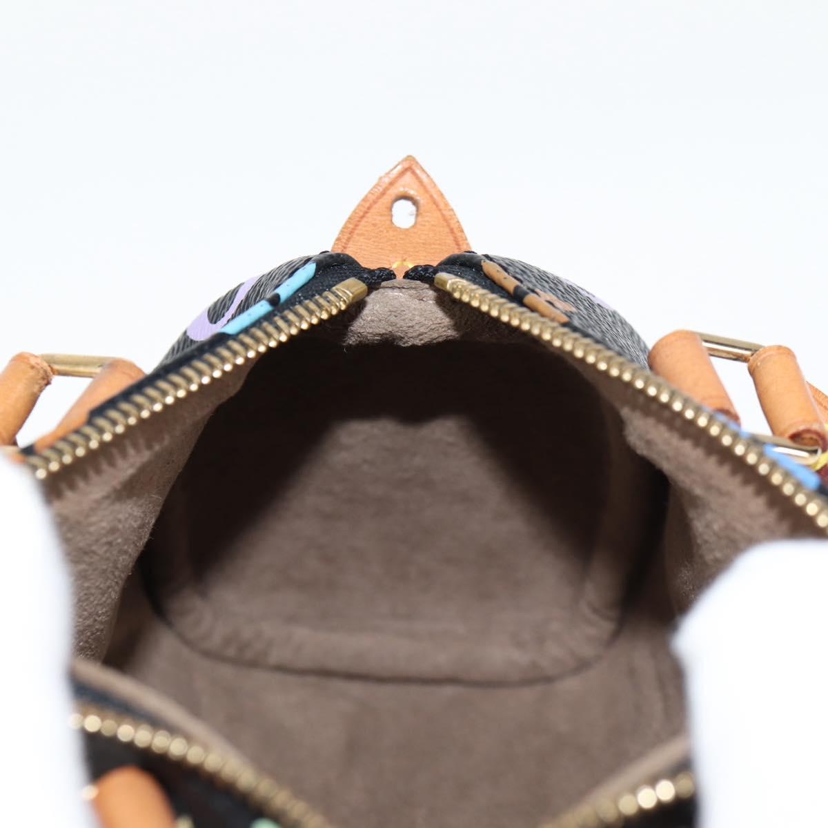 LOUIS VUITTON Monogram Multicolor Mini Speedy Bag Black M92644 LV Auth 117107AM