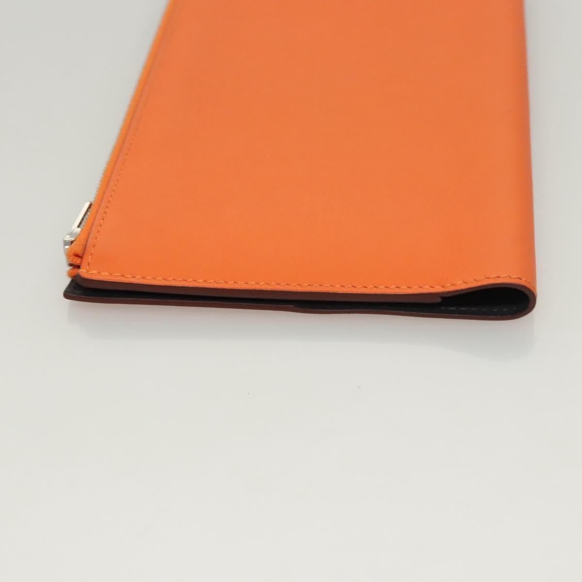 HERMES EA Zip PM Day Planner Cover Vaux Swift Orange Auth 117190M