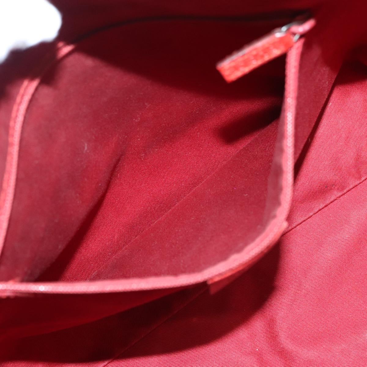 GUCCI GG Canvas Shoulder Bag Red 113017 Auth 117199