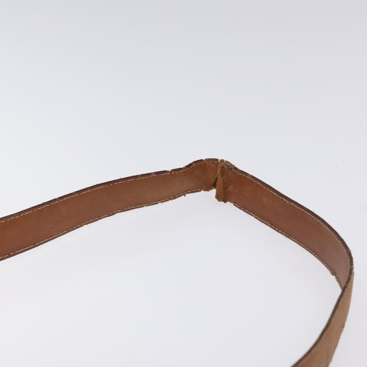 CELINE Macadam Canvas Shoulder Bag PVC Leather Brown Gold Auth 117240