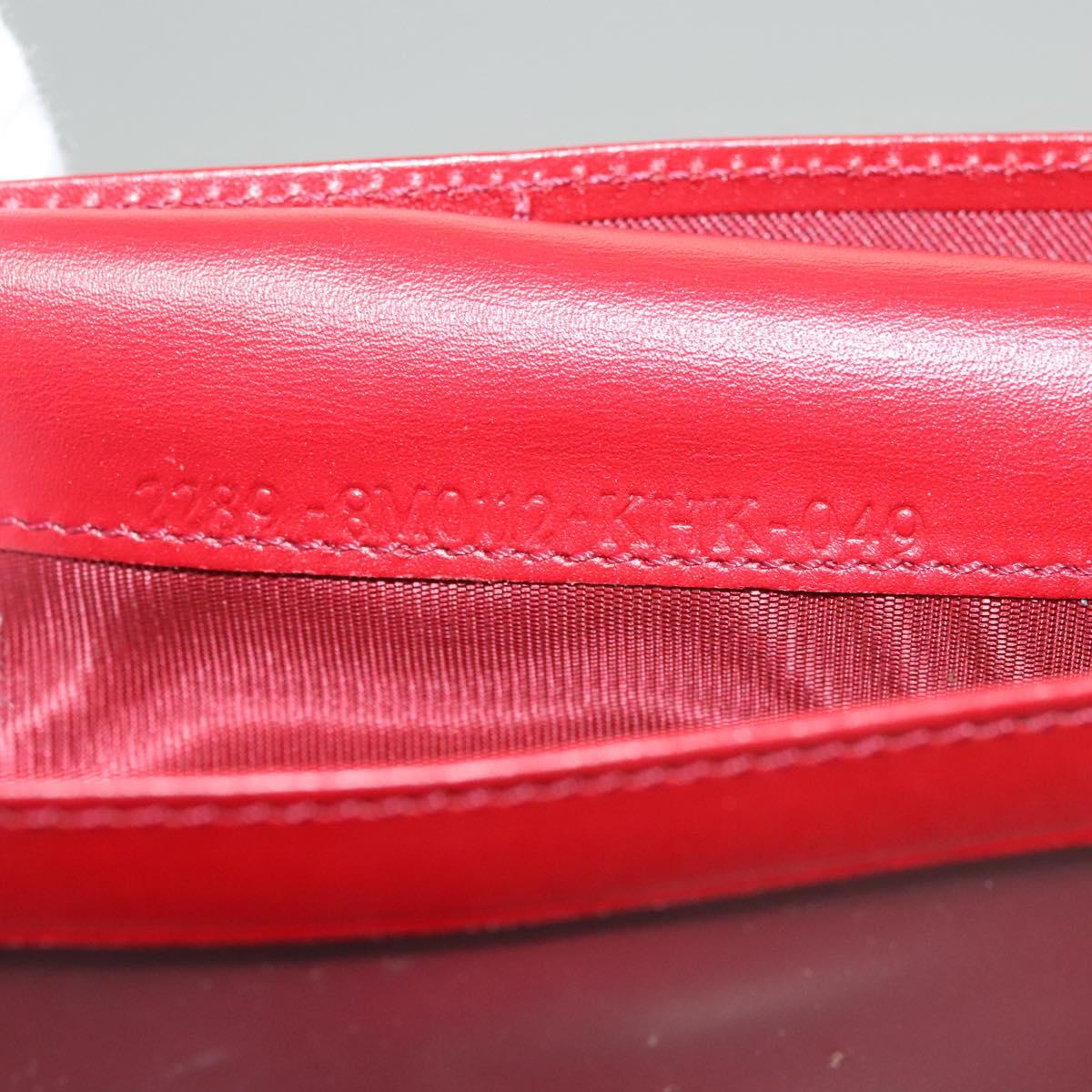 FENDI Zucca Canvas Wallet Black Brown Red Auth 117263