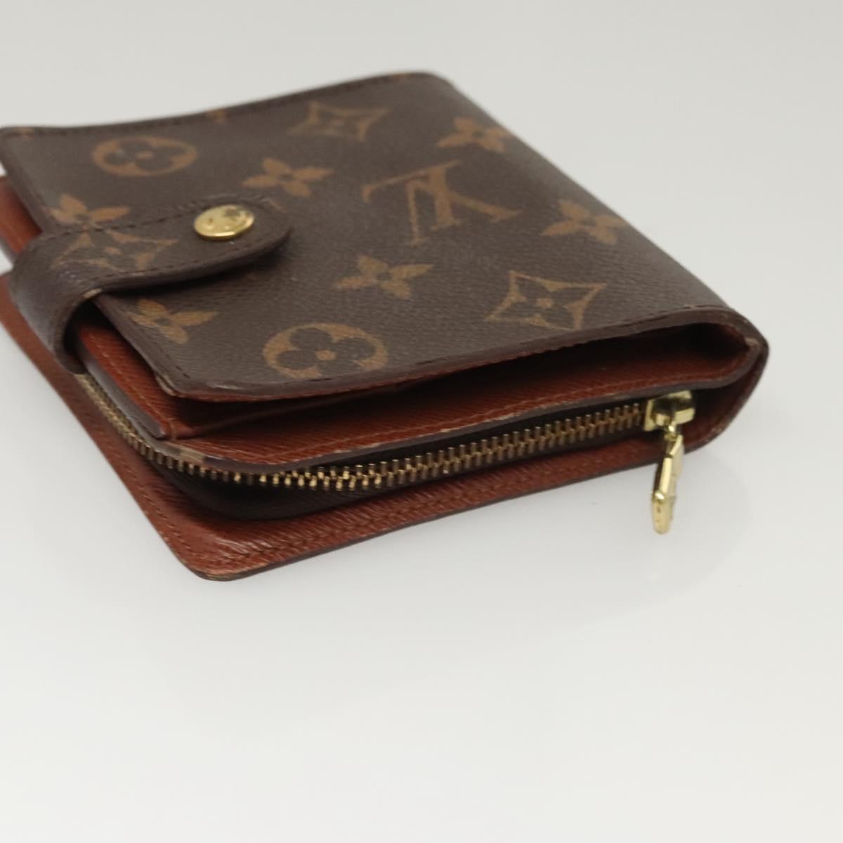 LOUIS VUITTON Monogram Compact Zip Wallet M61667 LV Auth 117264