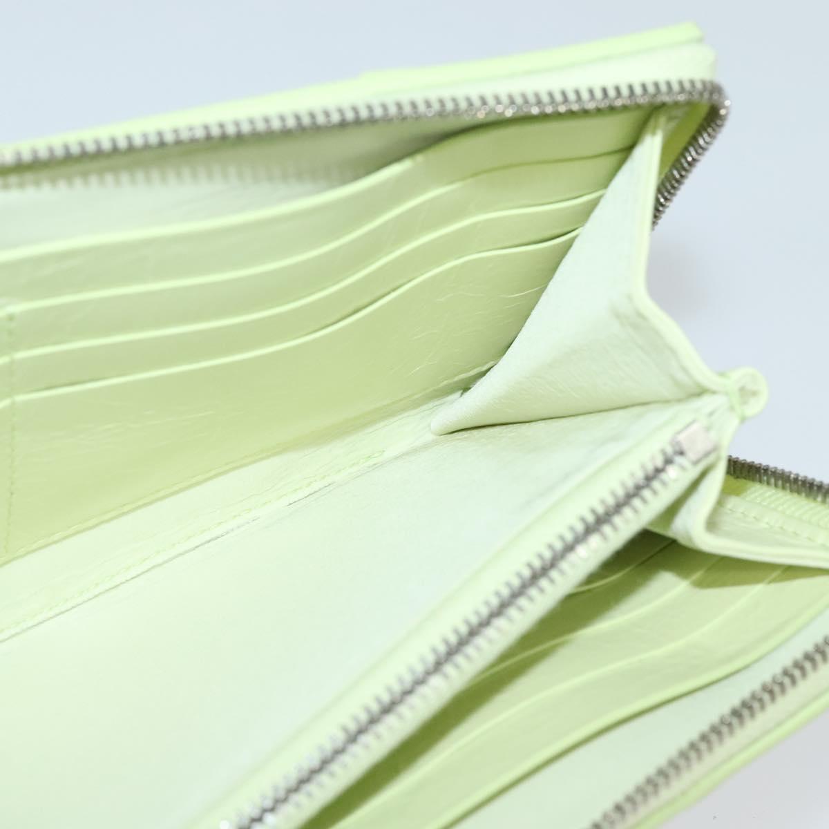 BOTTEGA VENETA INTRECCIATO Wallet Leather LIme Green Auth 117269M