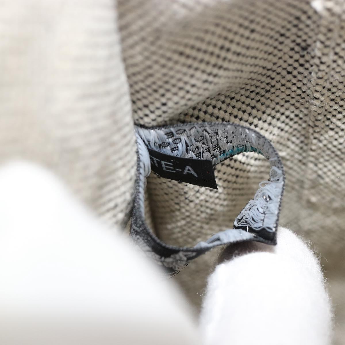 HERMES New Fourre Tout MM Hand Bag Canvas Gray Silver Auth 117285