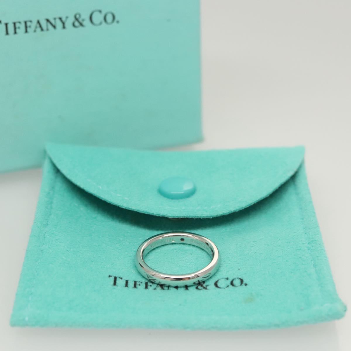 TIFFANY&Co. 1P Diamond Ring Platinum PT950 #7.5(JP Size) Auth 117298AM