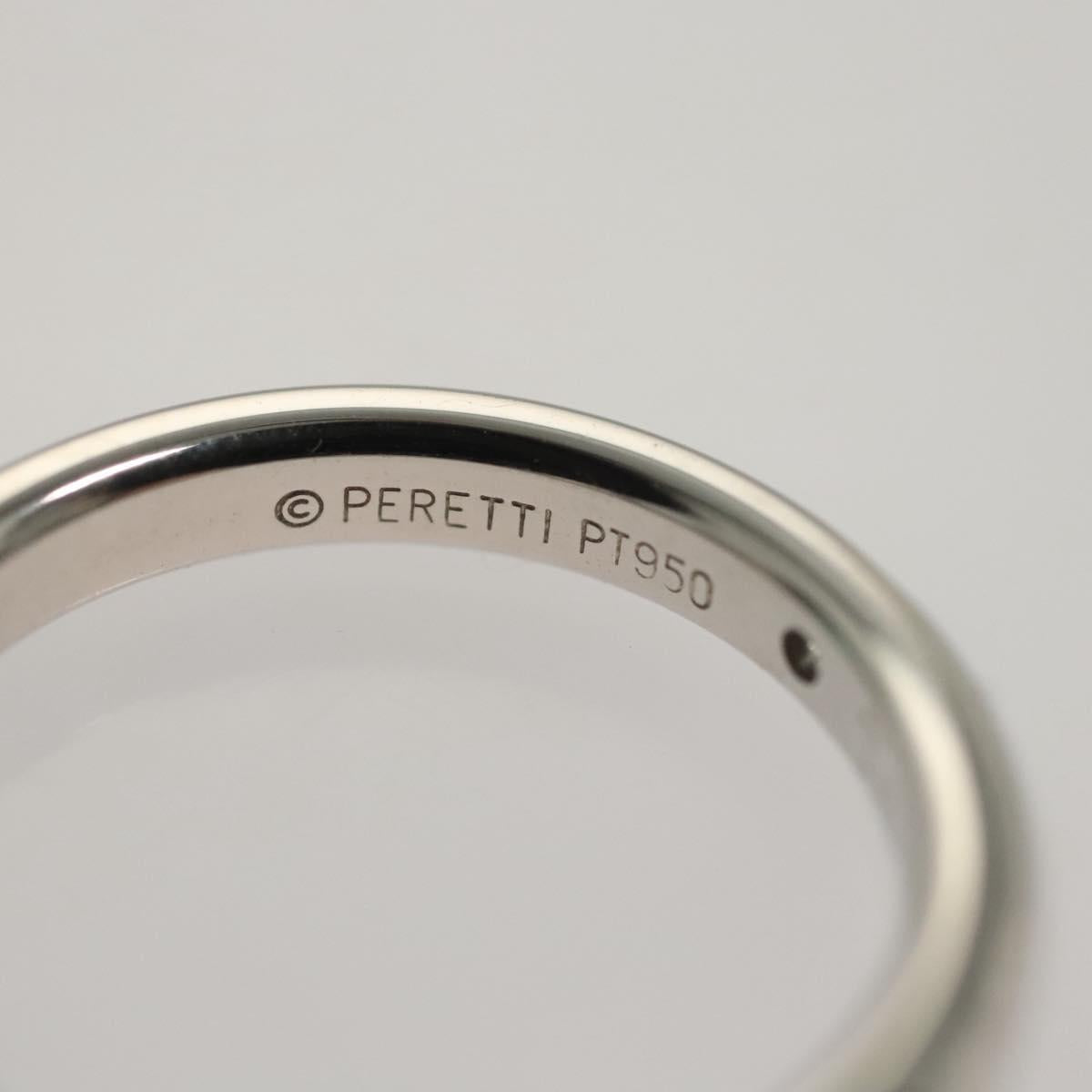 TIFFANY&Co. 1P Diamond Ring Platinum PT950 #7.5(JP Size) Auth 117298AM