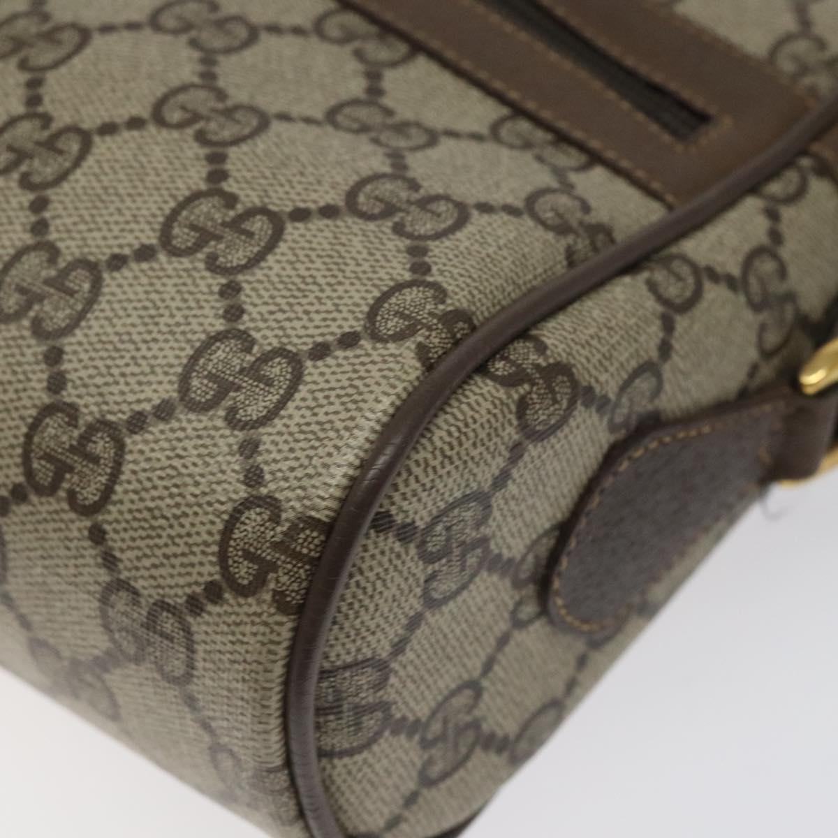 GUCCI GG Supreme Web Sherry Line Bag PVC Beige Red 119 02 004 Auth 117304
