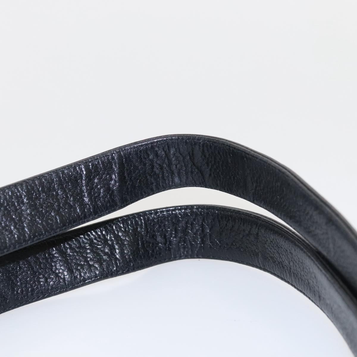 CHANEL COCO Mark Chain Tote Bag Caviar Skin Black CC Auth 117332