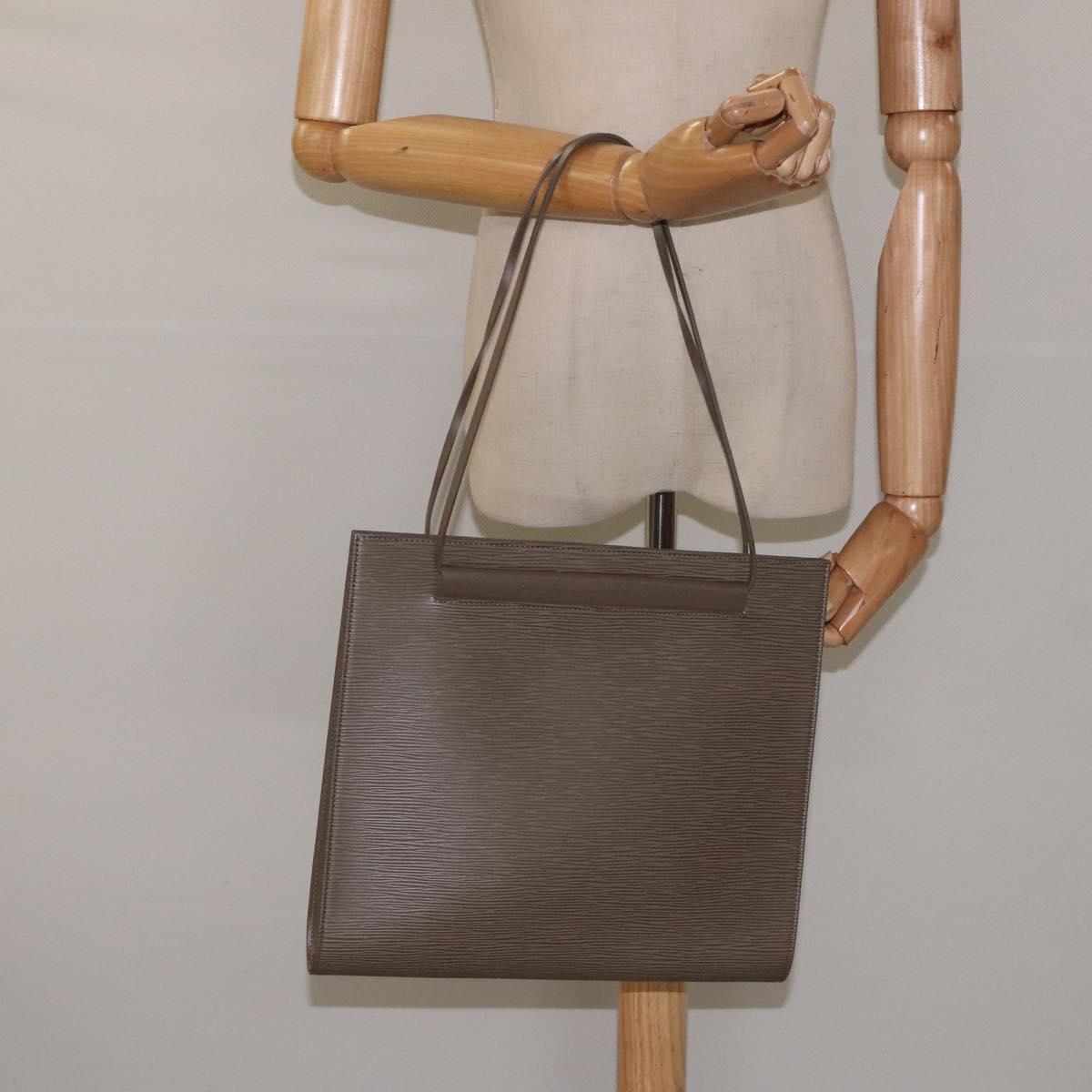 LOUIS VUITTON Epi Santropen Shoulder Bag Gray Lilac M5246B LV Auth 117338