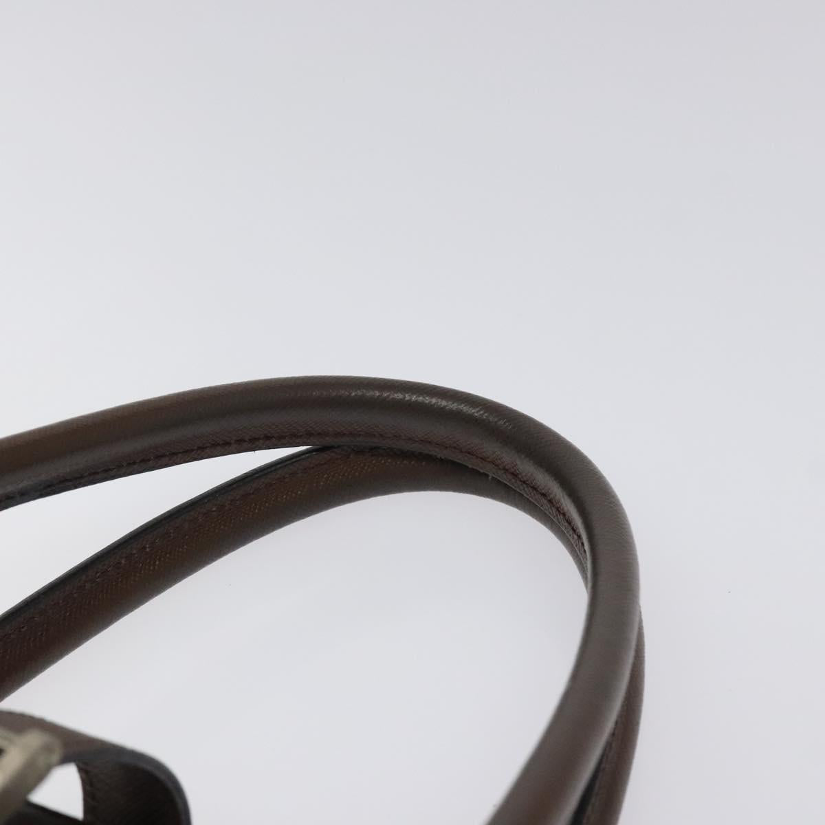 BURBERRY Nova Check Hand Bag Canvas Beige Auth 117364